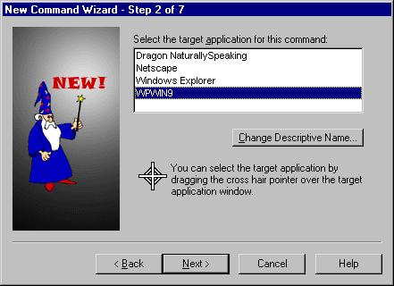 Command Wizard's Step 2 of 7